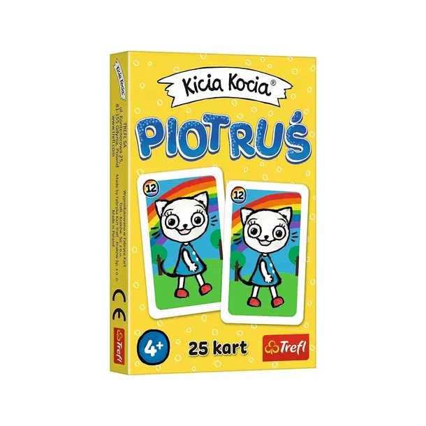 KARTY DO GRY DLA DZIECI GRA KARCIANA RODZINNA PIOTRUŚ KICIA KOCIA 4+ TREFL