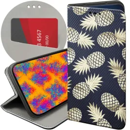 etui-z-klapka-do-honor-magic-5-pro-wzory-ananas-owoce-egzotyczne-futeral