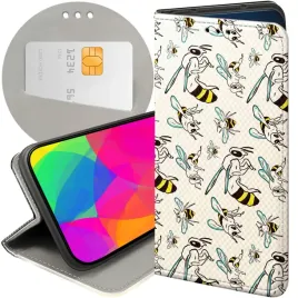 etui-z-klapka-do-honor-magic-5-pro-wzory-owady-motyle-pszczolki-futeral