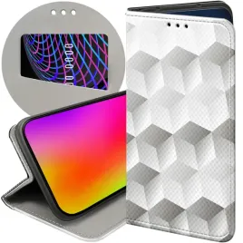 etui-z-klapka-do-honor-magic-5-pro-wzory-3d-geometryczne-iluzja-futeral