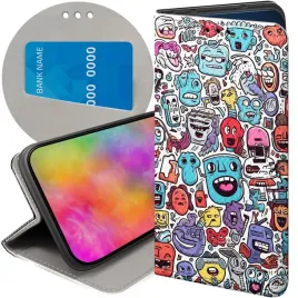 etui-z-klapka-do-google-pixel-8a-wzory-doodle-zwierzeta-potwory-rysunki