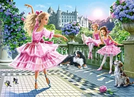 puzzle-180-ukladanka-baletnice-zamek-ksiezniczki-pieski-kwiaty-7-castor