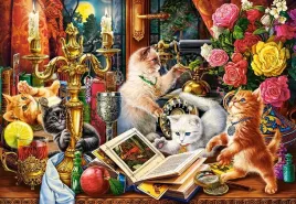 puzzle-1000-ukladanka-zwierzeta-koty-kotki-kwiaty-martwa-natura-9-castor