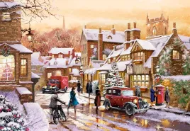 puzzle-1000-ukladanka-obraz-zima-snieg-widok-na-miasto-9-castor