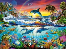 puzzle-3000-ukladanka-zwierzeta-rybki-rafa-delfiny-zolw-morze-9-castor