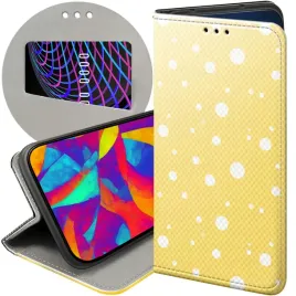 etui-z-klapka-do-honor-magic-5-pro-wzory-kropki-grochy-bokeh-dots-futeral