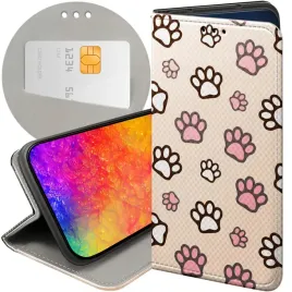etui-z-klapka-do-honor-magic-5-pro-wzory-lapki-slady-lapa-stopa-futeral