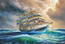 puzzle-1000-ukladanka-statek-zaglowiec-lodz-morze-ocean-fale-9-castor