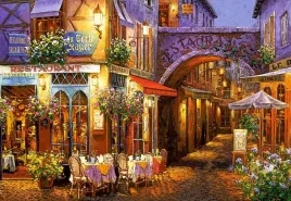 puzzle-1000-ukladanka-widok-obraz-miasto-kwiaty-ulica-domy-wlochy-9-castor