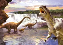puzzle-260-ukladanka-dzieci-zwierzeta-dinozaury-diplodok-wodospad-8-castor