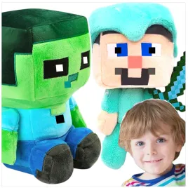 minecraft-zestaw-pluszowych-maskotek-diamentowy-steve-i-baby-zombie