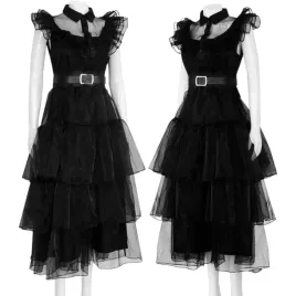 stroj-kostium-wednesday-addams-rozmiar-m-120-130-cm-peruka-z-warkocza