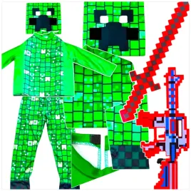 minecraft-stroj-dla-chlopca-creeper-kostium-na-bal-rozmiar-xl-140-150-cm