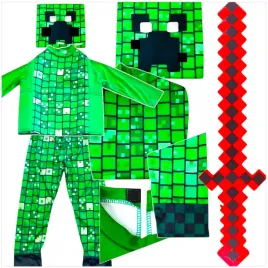 minecraft-stroj-dla-chlopca-creeper-kostium-na-bal-rozmiar-xl-140-150-cm