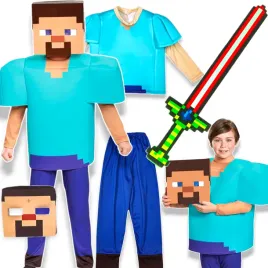 minecraft-stroj-dla-chlopca-steve-kostium-na-bal-rozmiar-xl-140-150
