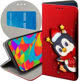 etui-z-klapka-do-google-pixel-8a-wzory-swieta-christmas-mikolaj-pingwin