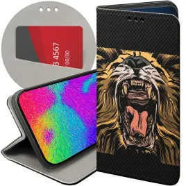 etui-z-klapka-do-honor-magic-5-pro-wzory-lew-lwy-lwica-futeral-pokrowiec