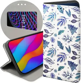 etui-z-klapka-do-honor-magic-5-pro-wzory-zima-snieg-sniezynki-winter-case