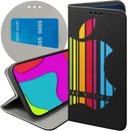 etui-z-klapka-do-honor-magic-5-pro-wzory-z-jablkiem-jabluszko-futeral-case