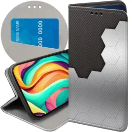 etui-z-klapka-do-xiaomi-14-pro-wzory-szare-metallic-grey-futeral-pokrowiec