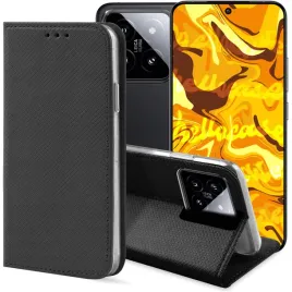 etui-z-klapka-do-xiaomi-14-pro-czarne-zamykane-magnetyczne-kabura-futeral