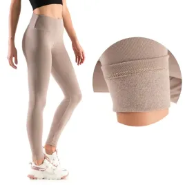ocieplane-legginsy-damskie-z-panelem-bezowe-s
