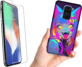 etui-na-telefon-xiaomi-redmi-note-9-kolorowe-wzory-anime-girl-szklo