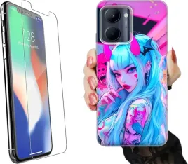 etui-na-telefon-realme-c33-kolorowe-wzory-anime-girl-szklo