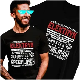 koszulka-elektryk-jednostka-smieszny-tshirt-s