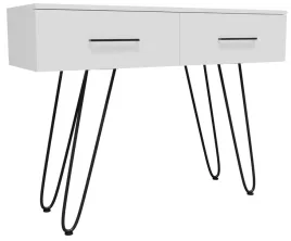 toaletka-cr3-c1-biala-czarne-nogi-uchwyty-2-szuflady-konsola-glamour-komoda