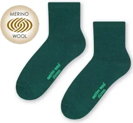 steven-130-skarpety-damskie-merynos-zielone-35-37