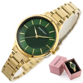 zegarek-damski-perfect-s359-07-zlota-bransoleta-zielona-tarcza-box