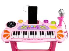 keyboard-organki-pianinko-dla-dzieci-z-mikrofonem-mp3-rozowe