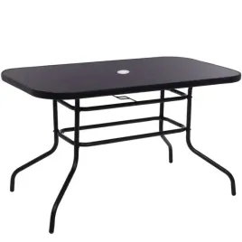 stol-ogrodowy-na-taras-140x80-cm-metalowy-ze-szklanym-blatem-czarny
