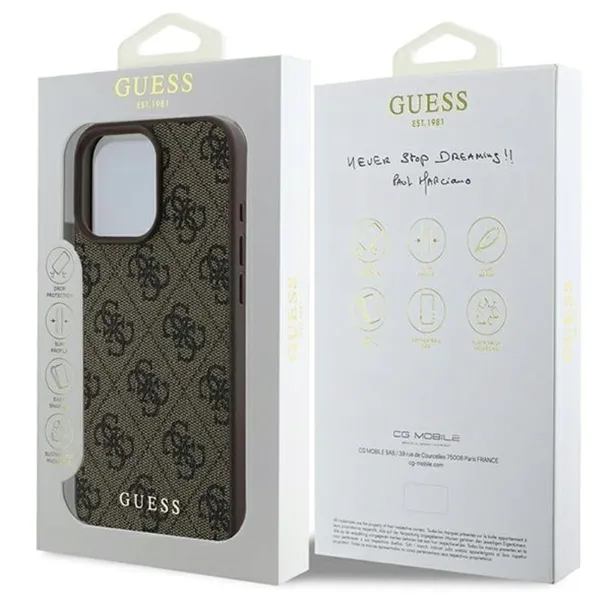 guess-4g-classic-etui-iphone-16-pro-max-brazowy-pasuje-do-modelu-iphone-16-pro-max
