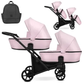 wozek-blizniaczy-kunert-brav-duo-2w1-czarna-rama-kolor-baby-pink-eco