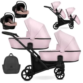 wozek-blizniaczy-kunert-brav-duo-3w1-czarna-rama-kolor-baby-pink-eco
