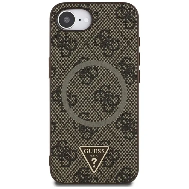 guess-4g-ring-triangle-logo-magsafe-etui-do-iphone-16e-brazowy-kolor-brazowy