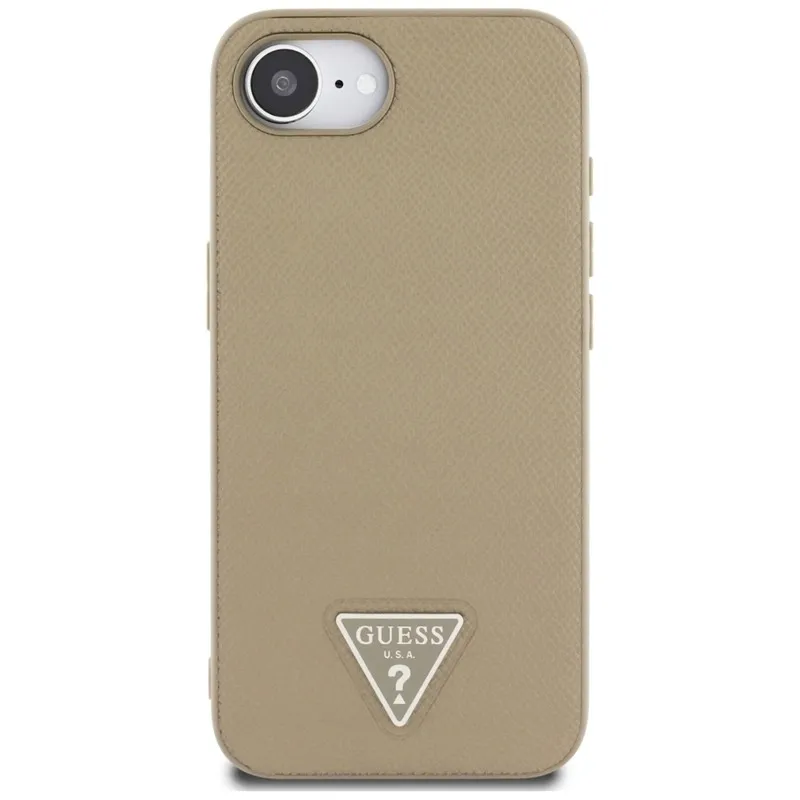 guess-grained-triangle-magsafe-etui-do-iphone-16e-brazowy