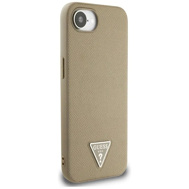 guess-grained-triangle-magsafe-etui-do-iphone-16e-brazowy-przeznaczenie-apple