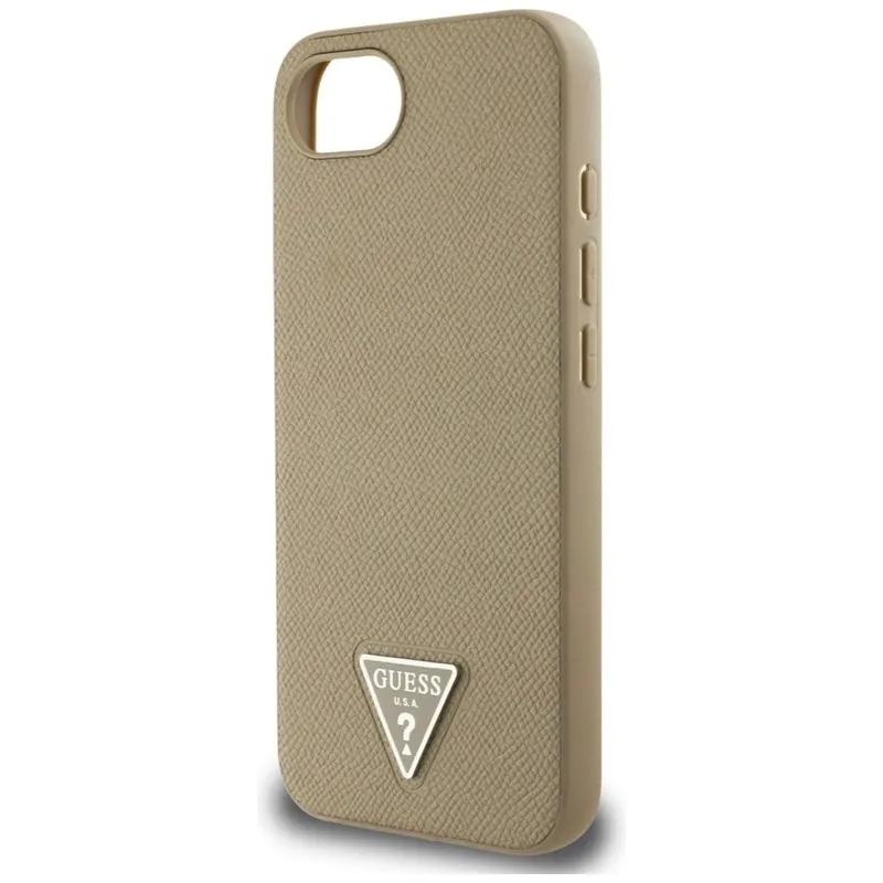 guess-grained-triangle-magsafe-etui-do-iphone-16e-brazowy-przeznaczenie-apple