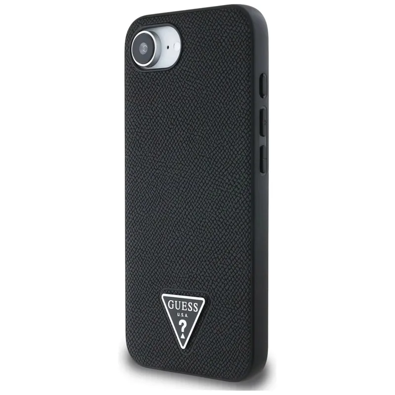 guess-grained-triangle-magsafe-etui-do-iphone-16e-czarny-przeznaczenie-apple