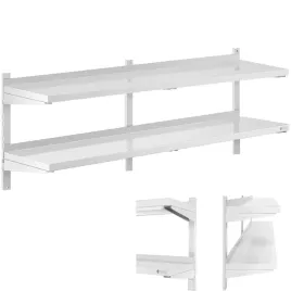 polka-scienna-wiszaca-gastronomiczna-podwojna-z-regulacja-stal-160-x-40-cm