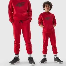 spodnie-dresowe-chlopiece-4f-joggery-sportowe-regular-casual-czerwone-128
