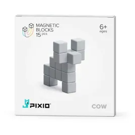 pixio-klocki-magnetyczne-gray-cow-15color-series
