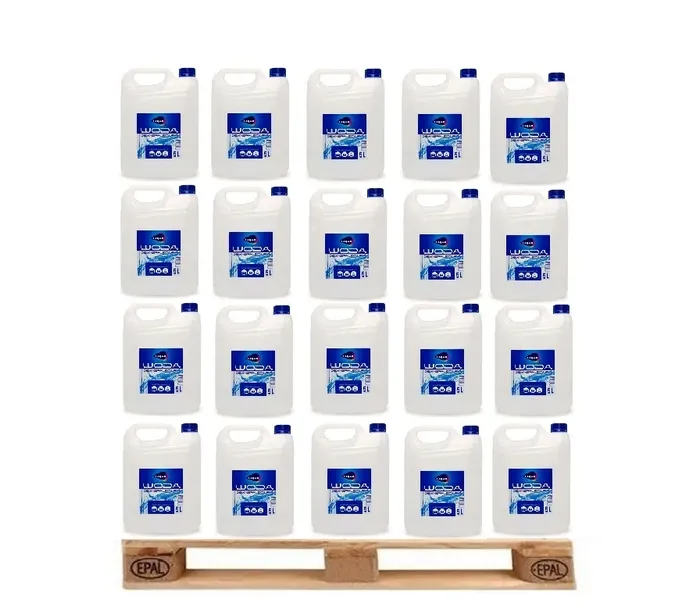 Woda DEMINERALIZOWANA 5L x 144 720L paleta Czystość premium
