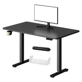 biurko-sanodesk-110x54-cm-czarne-elektryczne-led-zestaw-4w1-regulacja