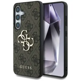 guess-big-4g-logo-classic-logo-etui-do-samsung-galaxy-s25-brazowy