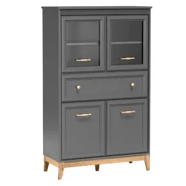 niska-witryna-z-szuflada-do-salonu-92cm-szary-terra-fronty-frez-debowe-nogi