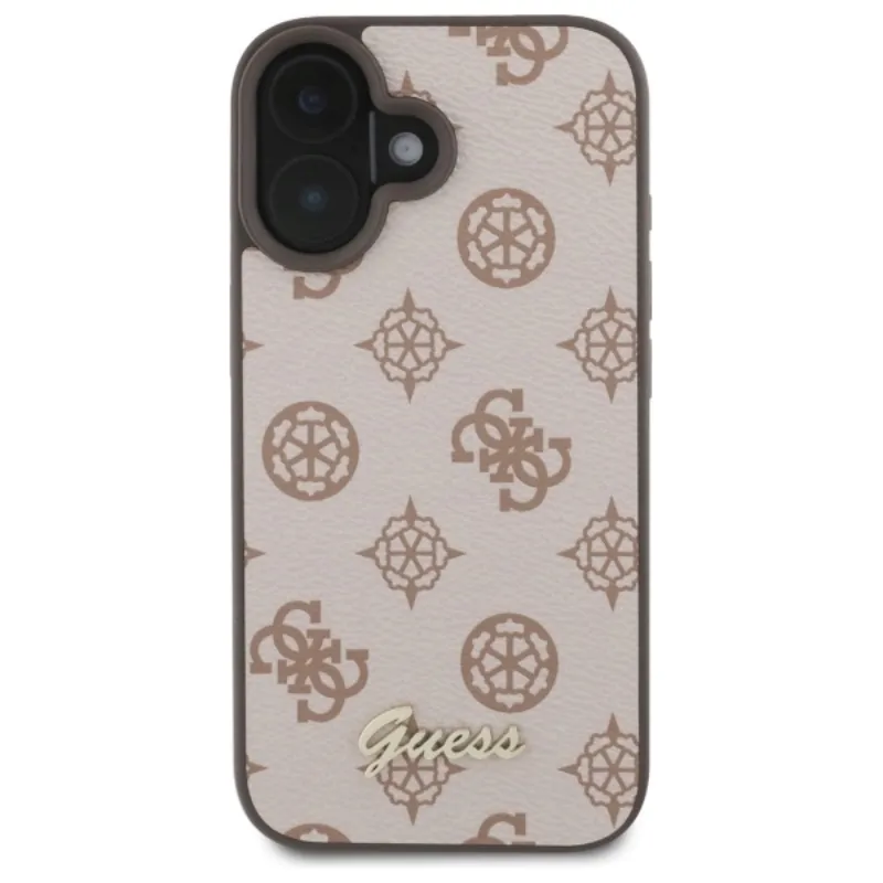 guess-peony-script-magsafe-etui-iphone-16-brazowy